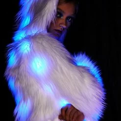 J Valentine Glacier Flashing Lights Cropped Jacket