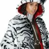 J Valentine White Tiger Faux Fur Jacket