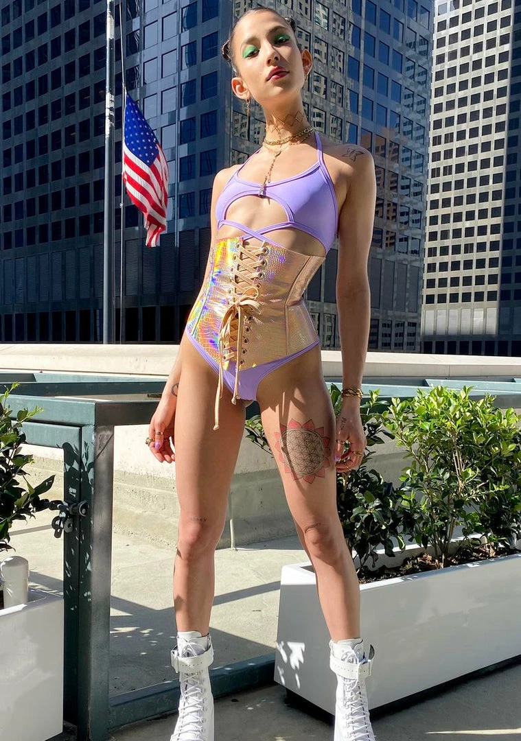 Flash Sale π J Valentine Belts & Harnesses Holographic Faux Leather Waist Cincher π 3 J Valentine Belts & Harnesses Holographic Faux Leather Waist Cincher