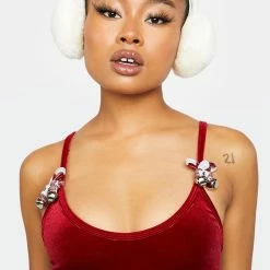 J Valentine Tops Jingle Bell Velvet Top