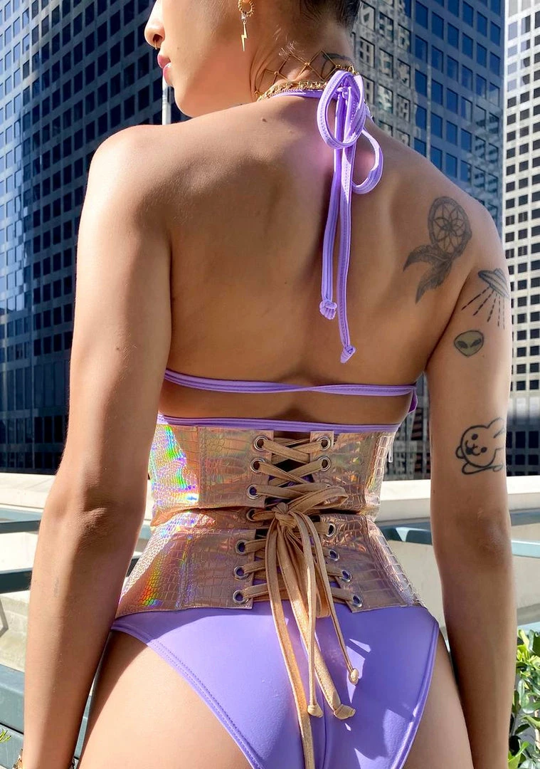 Flash Sale π J Valentine Belts & Harnesses Holographic Faux Leather Waist Cincher π 5 J Valentine Belts & Harnesses Holographic Faux Leather Waist Cincher