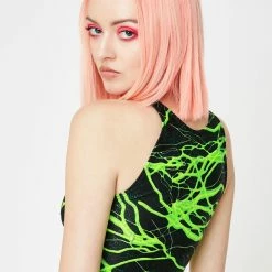 Top 10 π J Valentine Neon Lightning Eyeball Crop Top Tops π₯ 9 J Valentine Neon Lightning Eyeball Crop Top Tops