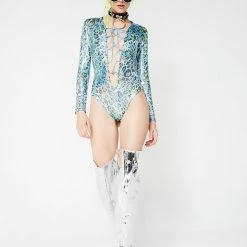 J Valentine Leopard Lace-Up Bodysuit