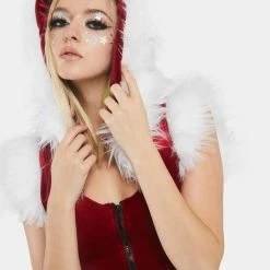 J Valentine Fur Trim Hooded Top