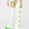 J Valentine Neon Star Light Up Faux Leather Chaps