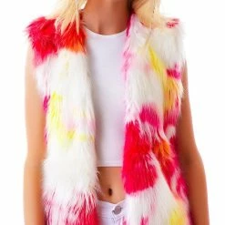 J Valentine Shagadelic Faux Leather Long Vest