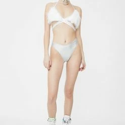 Budget 𧨠J Valentine Tops Hype Hologram Light Up Wrap Bra Top 𧨠8 J Valentine Tops Hype Hologram Light Up Wrap Bra Top