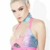 J Valentine Prism Power Wrapped Crop Top Tops