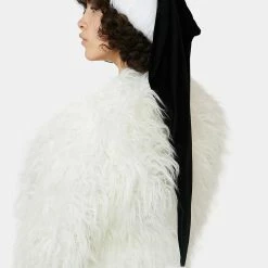 J Valentine Black Deluxe Santa Hat