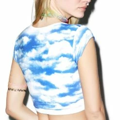 J Valentine Cloud Crop Top