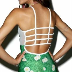 J Valentine Tops Dazzling Daisies Ladder Romper