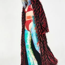 Cheapest π J Valentine Red Tipped Faux Fur π§₯ Coat β¨ 8 J Valentine Red Tipped Faux Fur Coat