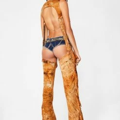 J Valentine Desert Dimension Harness Fringe Chaps Bottoms