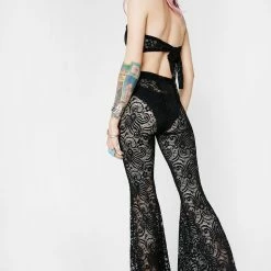 J Valentine Midnight Cyclone Lace Bell Bottoms