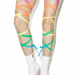 J Valentine Neon Rainbow Baby Leg Wraps Socks & Tights