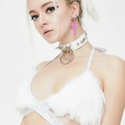 J Valentine Tops Hype Hologram Light Up Wrap Bra Top