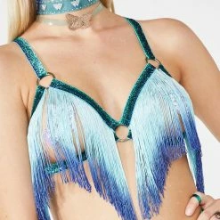 J Valentine Cosmic Cabaret Fringe Harness Top