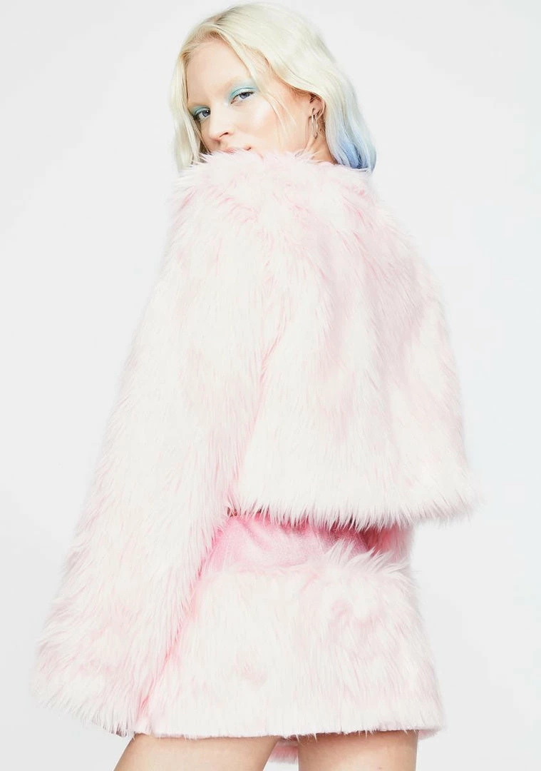 Flash Sale π J Valentine Outerwear Butterfly Pink Faux Fur Jacket 𧨠6 J Valentine Outerwear Butterfly Pink Faux Fur Jacket