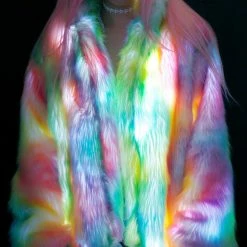 J Valentine Rainbow Flashing Lights Midi Jacket Outerwear