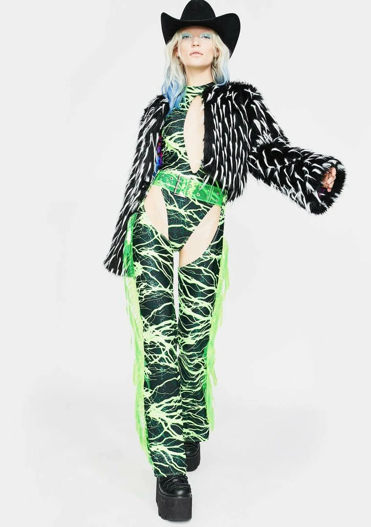 Promo π J Valentine White Tipped Faux Fur Jacket π 5 J Valentine White Tipped Faux Fur Jacket