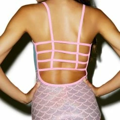 J Valentine Aquamarine Ladder Romper Tops