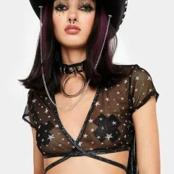 J Valentine Karma Cowgirl Fringe Wrap Top Tops