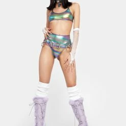 J Valentine Metallic Unicorn High Waist Bottoms