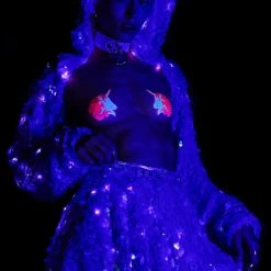 J Valentine Lavender Dreams Light Up Sequin Skirt