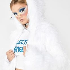 J Valentine Glacier Flashing Lights Cropped Jacket