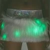 J Valentine Bottoms Green Hype Hologram Light-Up Skirt