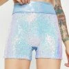 J Valentine Bottoms Lavender Dreams Sequin Biker Shorts