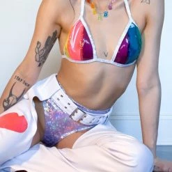 J Valentine Tops Beach Ball Vinyl Triangle Top