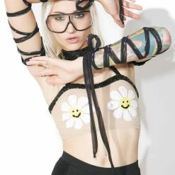 J Valentine Socks & Tights Fuchsia Ice Light-Up Arm Wraps