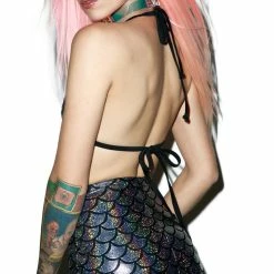 J Valentine Mermaid Shimmer High Waist Shorts