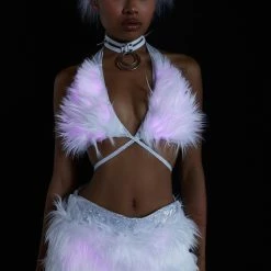 J Valentine Pink Hype Hologram Light-Up Skirt