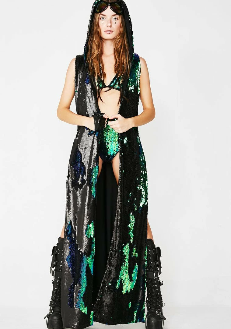 Best deal π― J Valentine Outerwear Dark Rainbow Elixir Flip Sequin Duster π€© 3 J Valentine Outerwear Dark Rainbow Elixir Flip Sequin Duster