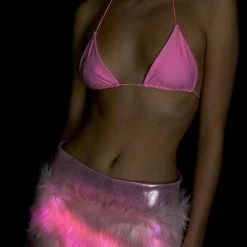 J Valentine Hype Hologram Light-Up Skirt