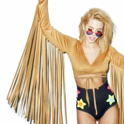 J Valentine Karma Fringe Wrap Top