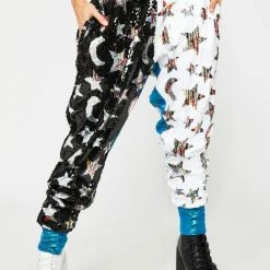 J Valentine Star & Moon Flip Sequin Joggers Bottoms