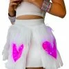 J Valentine Heart Window Fur Light Up Skirt