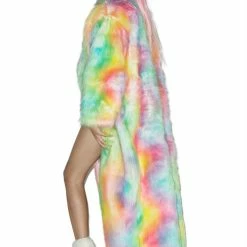 J Valentine Rainbow Flashing Lights Long Coat Outerwear