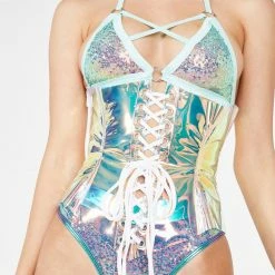 J Valentine Pink Ice Holographic Waist Cincher Belts & Harnesses