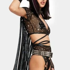 J Valentine Karma Cowgirl Fringe Wrap Top Tops