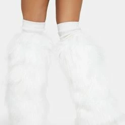 J Valentine Socks & Tights White Basic Leg Warmers