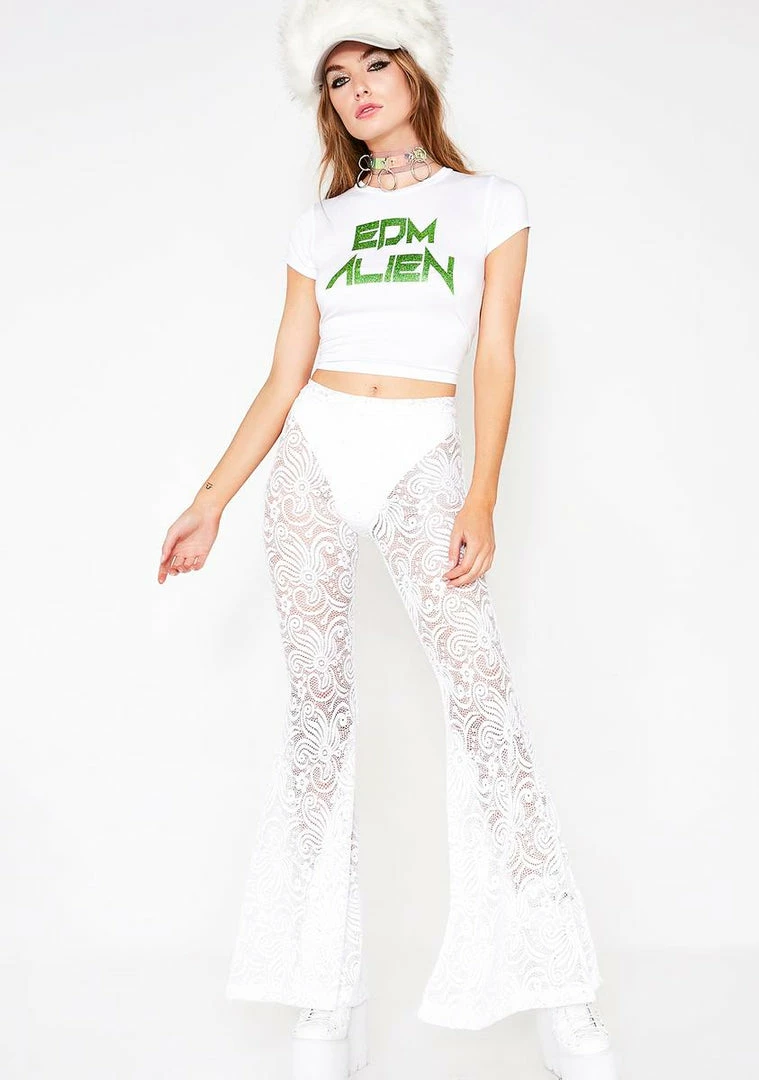 Flash Sale π J Valentine Cyclone Lace Bell Bottoms π 4 J Valentine Cyclone Lace Bell Bottoms