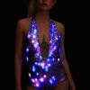 J Valentine Mermaid Light-Up Halter Romper Jumpsuits & Rompers