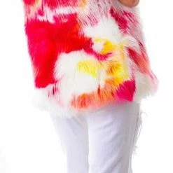 J Valentine Shagadelic Faux Leather Long Vest