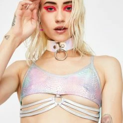 J Valentine Tops Kandi Snake Strings & Rings Bra Top