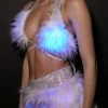 J Valentine Bottoms Blue Hype Hologram Light-Up Skirt