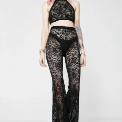J Valentine Midnight Cyclone Lace Bell Bottoms